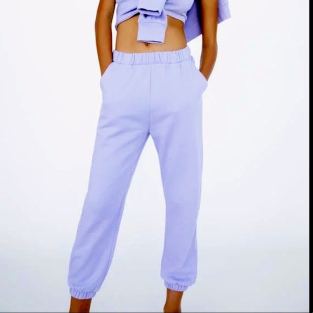 Lilac Zara Plush AF Jogger Sweatpants Track S - Picture 1 of 2